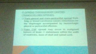 5) Dr. Sahar Tala'at 14-12-2015 [ Hematogenous Spread-Other Methods of Spread ]