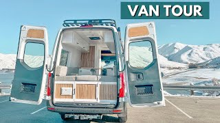 Luxury Cozy Van Conversion with Full Bathroom | 170 SPRINTER VAN TOUR |  Tiny Home On Wheels