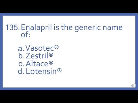 Top 200 Drugs Practice Test Question - Enalapril is the generic name of: