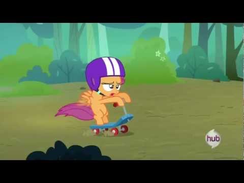 Scootaloo falls asleep while driving