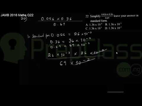 Approximation & Standard Form - JAMB 2016 MATHS Question 22
