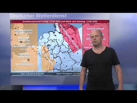 12.6.2020 - Unwetterinformation Deutscher Wetterdienst (DWD)