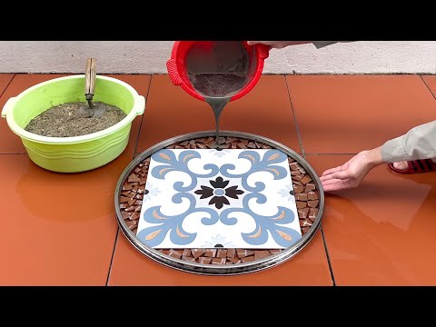 Amazing Ideas For Beautiful And Unique Coffee Table From Floral Brick And Cement - Craft For Decor