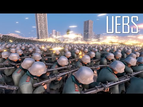 15.000 German Machine Guns vs 25.000 Zombies- Ultimate Epic Battle Simulator 2- UEBS 2