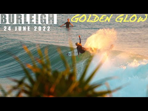 Golden Glow Burleigh Heads Morning Surf 24 June 2021