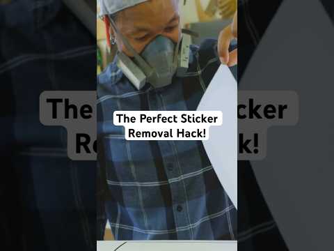 The Perfect Sticker Removal Hack #shorts #howto #sticker  #youcandoit