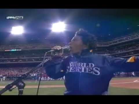 John Oates singing National Anthem at World Series