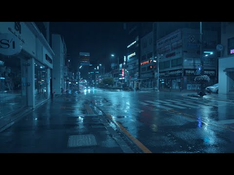[4K] Rain Walking at Night, Relaxing ASMR Rain Sounds for peaceful sleeping