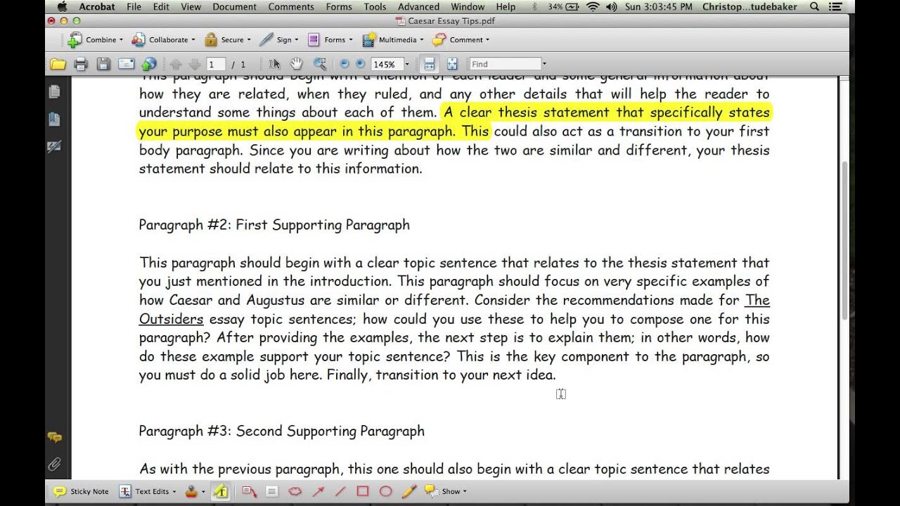 Caesar Essay Video Tips