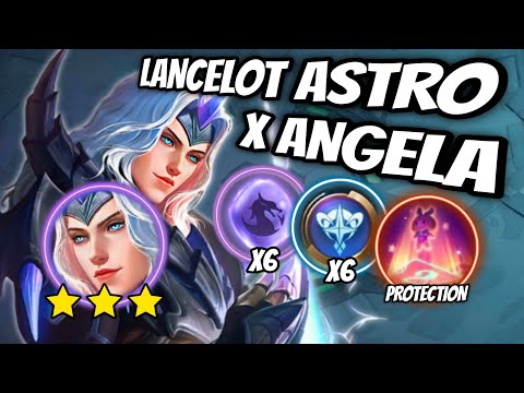 ASTRO LANCELOT WITH ANGELA PROTECTION.!! 220% MANA REGEN CRAZY COMBO.!! MAGIC CHESS MOBILE LEGENDS