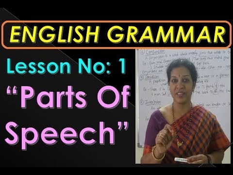 Lesson :1 -  "Parts of Speech" Video
