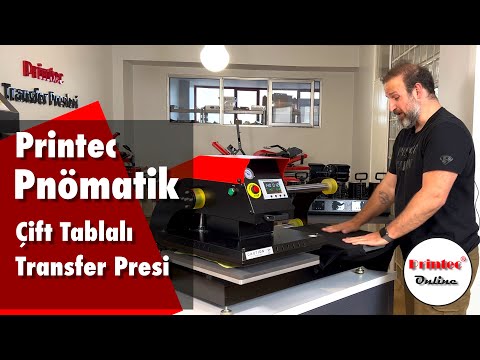 Printec Pnömatik Çift Tablalı Transfer Presi (Kompresörlü) - Printec Online