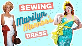 Sewing Marilyn Monroe's dress | Step By Step Tutorial |1950's VintageStyle Pin up Sewing