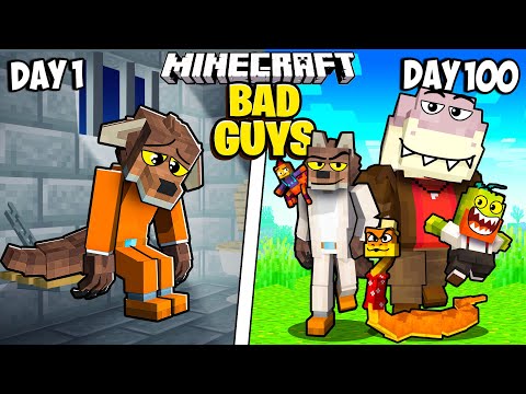 I Survived 100 Days as the BAD GUYS in Minecraft