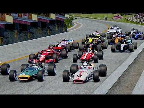 All F1 2018 Cars vs All F1 1967 Cars - Old Spa