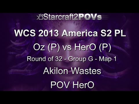 SC2 HotS - WCS 2013 AM S2 PL - Oz vs HerO - Ro32 Group G - Map 1 - Akilon Wastes - HerO