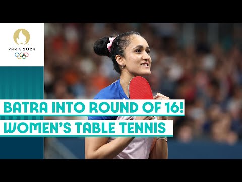 Manika Batra storms into round of 16 🇮🇳🏓  | Women's table tennis singles | Paris 2024 highlights