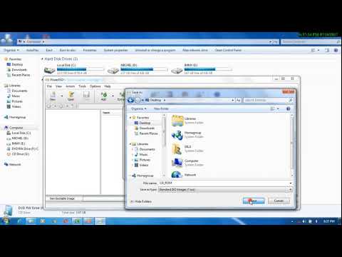 How to create iso image file from cd/dvd using poweriso