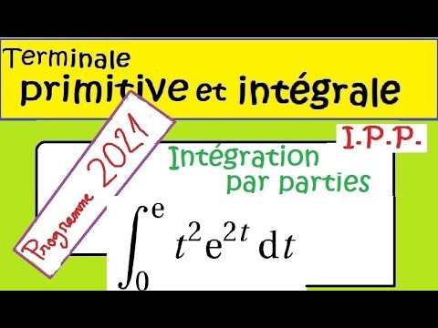 Terminale IPP double  Intégration par parties  exemples avec t²et expt
