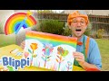 Blippi Creates Spin Art Paints Learns Rainbow Colors For Kids Educational Videos For Toddlers