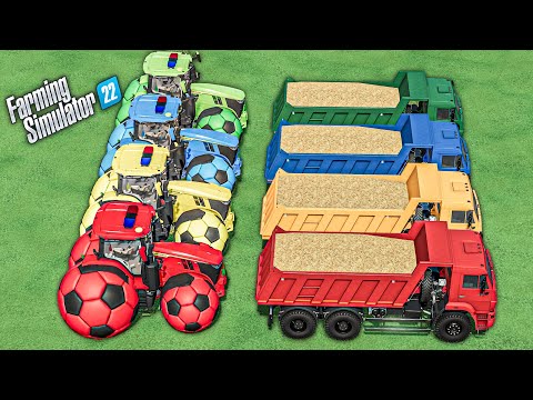 Transport Of Colors - Load Work - Ball Wheels On Tractors - Farming Simulator 22