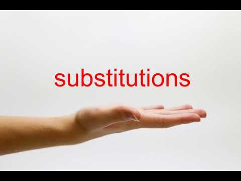 How to Pronounce substitutions - American English