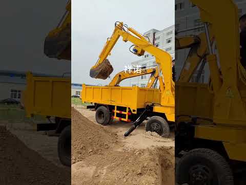 Excavator digging video Excavator digging