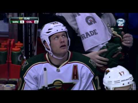 Patrick Bordeleau vs Mike Rupp fight Mar 16 2013 Minnesota Wild vs Colorado Avalanche NHL Hockey