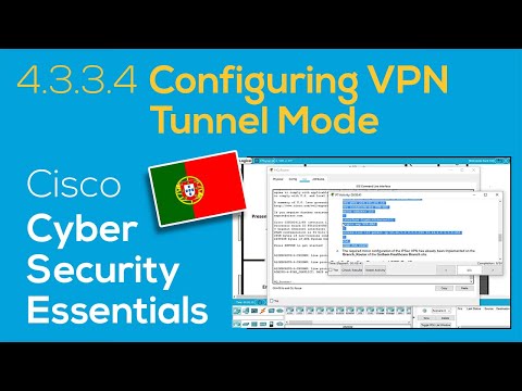 🇵🇹 Cisco Cybersecurity Essentials 4.3.3.4 Configuring VPN Tunnel Mode | Packet Tracer (em Português)