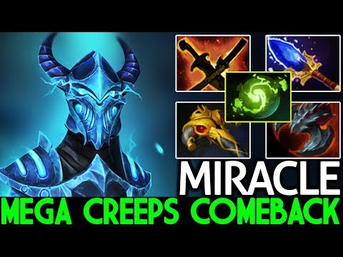 MIRACLE [Razor] Try Hard Mega Creeps Comeback Max Speed Build 7.23 Dota 2