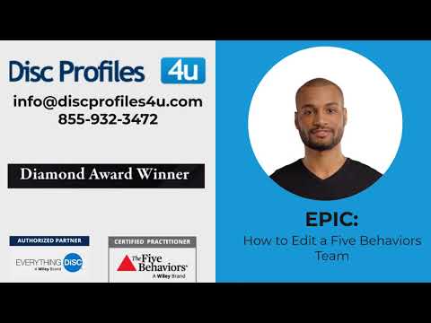 EPIC | How to Edit an Existing Five Behaviors Team