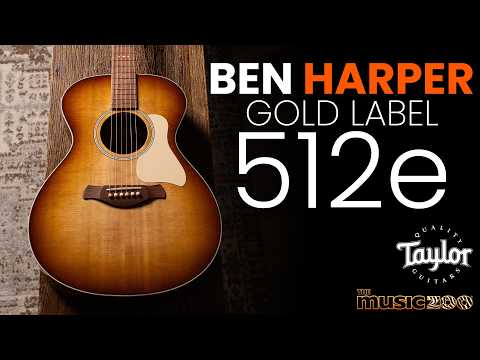 Taylor Ben Harper Gold Label 512e Grand Concert Acoustic-Electric Shaded Edgeburst image 11