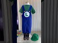 Conjunto Fantasia Infantil Verde e Azul Festas