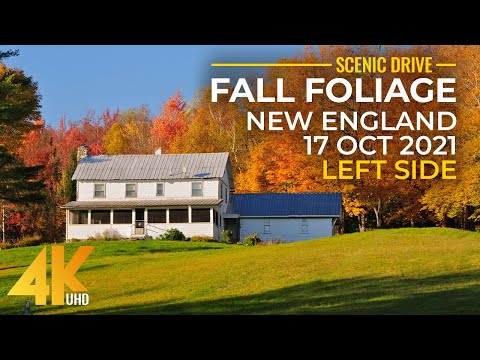 4K Autumn Scenic Roads of New Hampshire in Slow Motion - Fall Foliage of New England - Left Side, #1