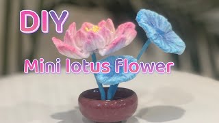 DIY mini lotus flower out of pipe cleaners#diy #diytutorial #easycraft #pipecleanercrafts