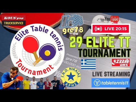 LIVE! | Tables 1 & 2 | 29th | Elite Table Tennis Tournament