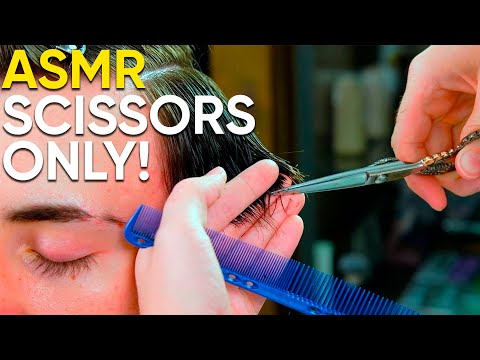 ASMR BARBER 💈 Textured Crop Haircut – Scissors Only  (No Talking)