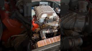 Hellcat-Powered 1966 Dodge Charger 6-Speed - Engine Bay Idle