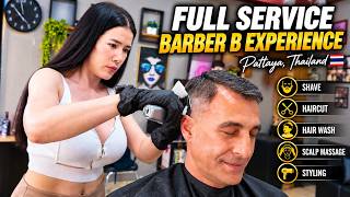 Download lagu Full-Service Barber B Experience in Pattaya, Thailand 🇹🇭 | Haircut, Shave & Hair Wash mp3