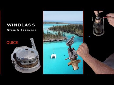 ANCHOR WINDLASS STRIP & ASSEMBLE - Quick Argo entire winch assembly