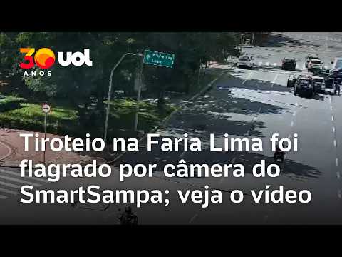 Tiroteio na Faria Lima foi flagrado por câmera do SmartSampa; veja o vídeo