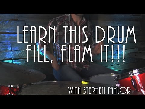 DRUM LESSON - LEARN THIS DRUM FILL, FLAM IT!!!