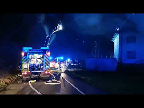 Brand einer Scheune in Wiesloch - 05.01.22