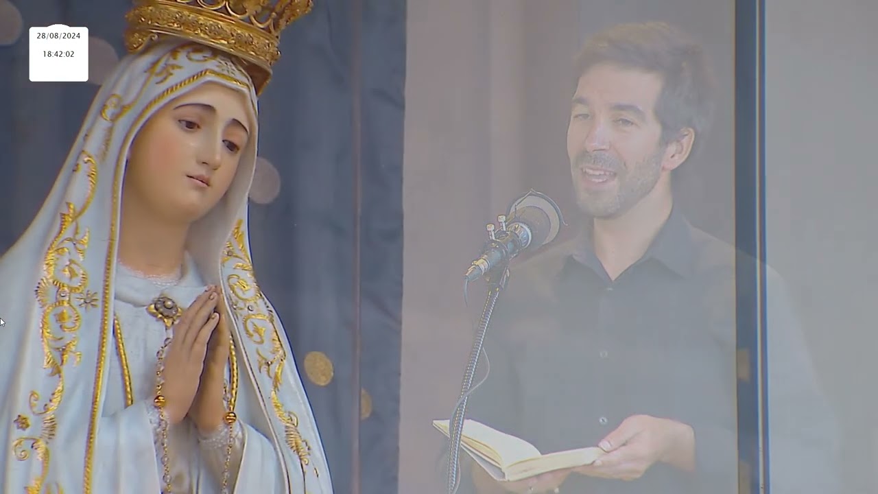 Terço a Nossa Senhora de Fátima desde a Capelinha das Aparições 28.08.2024