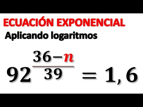 ECUACIÓN EXPONENCIAL CON LOGARITMOS NATURALES