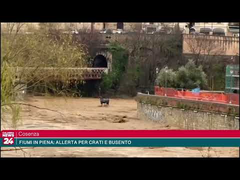 Cosenza - Fiumi in piena: allerta per Crati e Busento