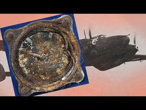 Borduhr von abgestürzter ME 110 - Messerschmitt Getriebeteile - Relikte WW2 - Bodenfunde