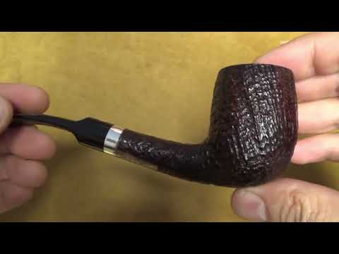 Pipa Il Ceppo gruppo 1 sabbiata con vera  in argento - Quarter Bent Billiard - CE188