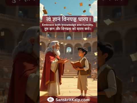 त्वं ज्ञानं विनयञ्च धारय।  | Embrace both knowledge and humility.