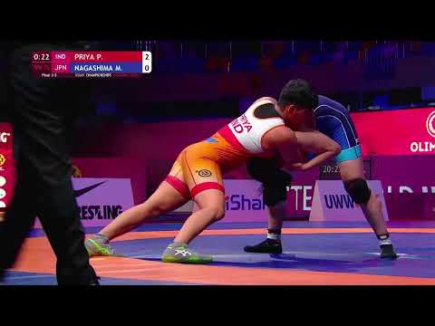 Priya beats Japan's Mizuki Nagashima of in the 76kg bronze medal match